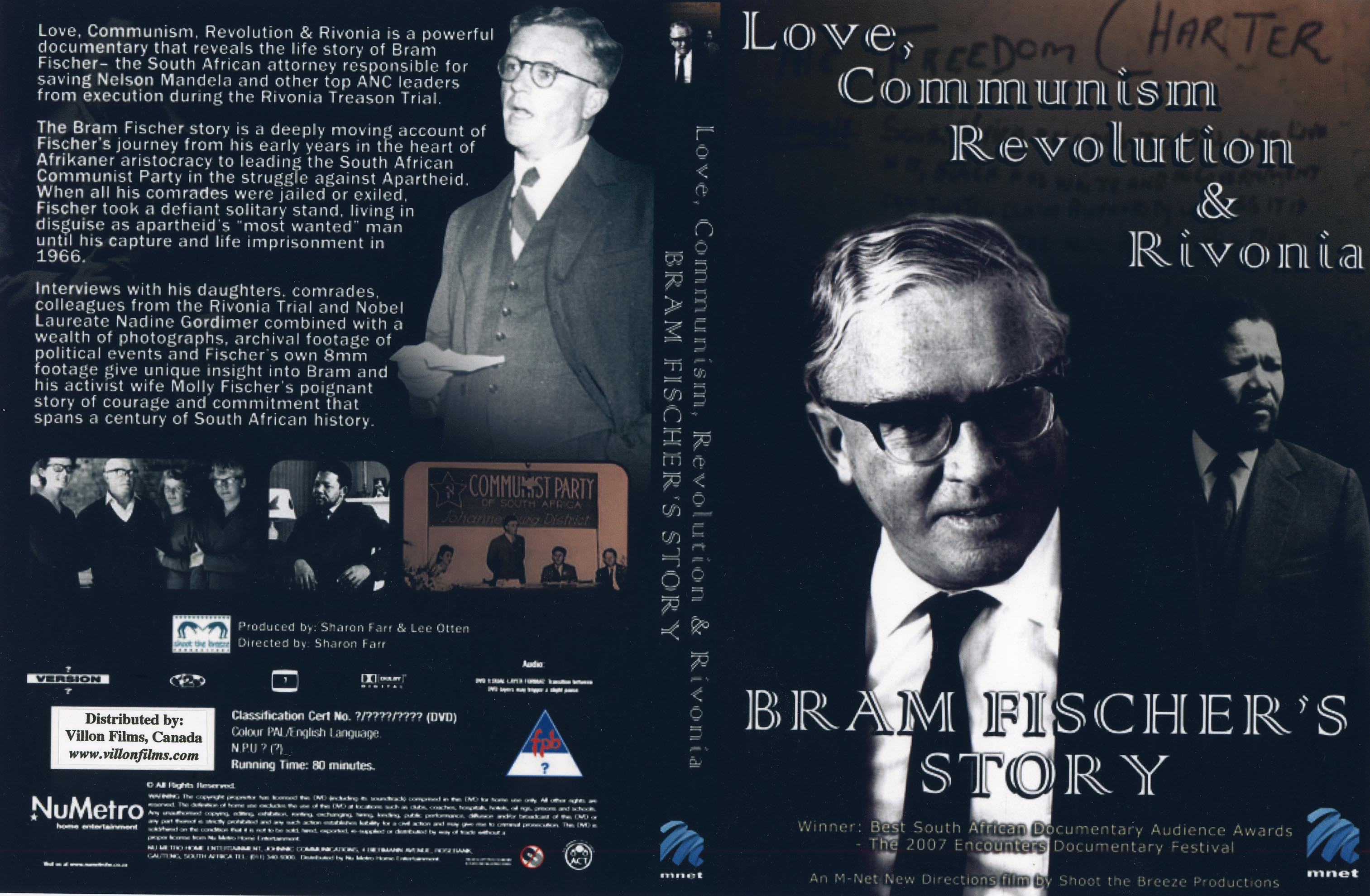 Bram Fischer’s Story - DVD Sleeve.